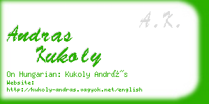 andras kukoly business card